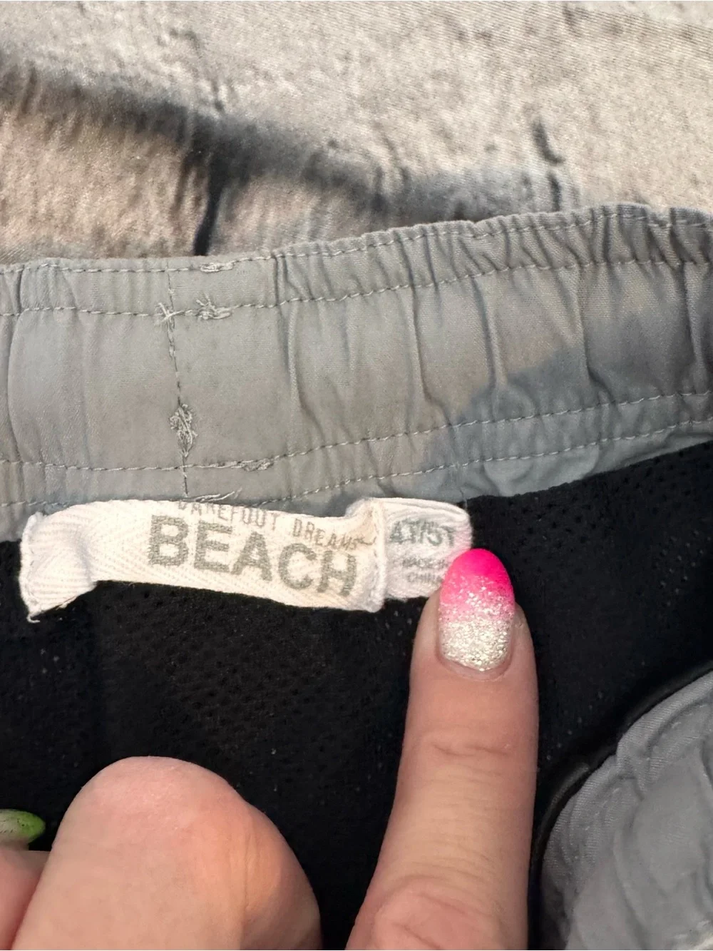 Barefoot Dreams Beach Gray Boy’s Swim Trunks